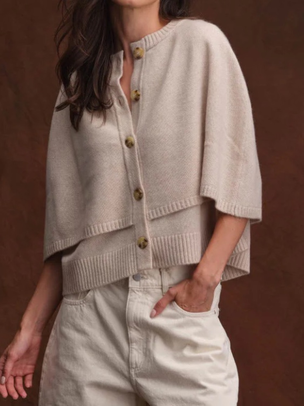 The Cashmere Project
Cashmere Project Button Up Capelet